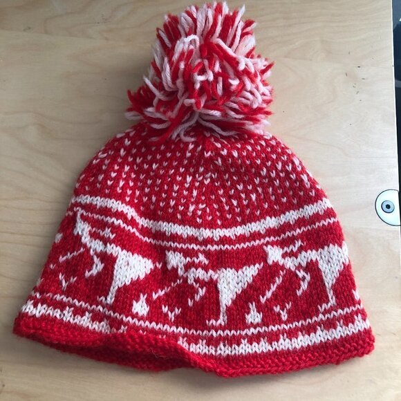 Vintage Hand Knitted Wool Beanie - Fair Isle - Picture 2 of 5